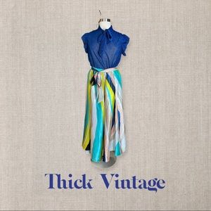 Ashley Stewart Maxi Skirt 2XL & SHEIN Frilly Sparkle Blouse 2XL 🫐